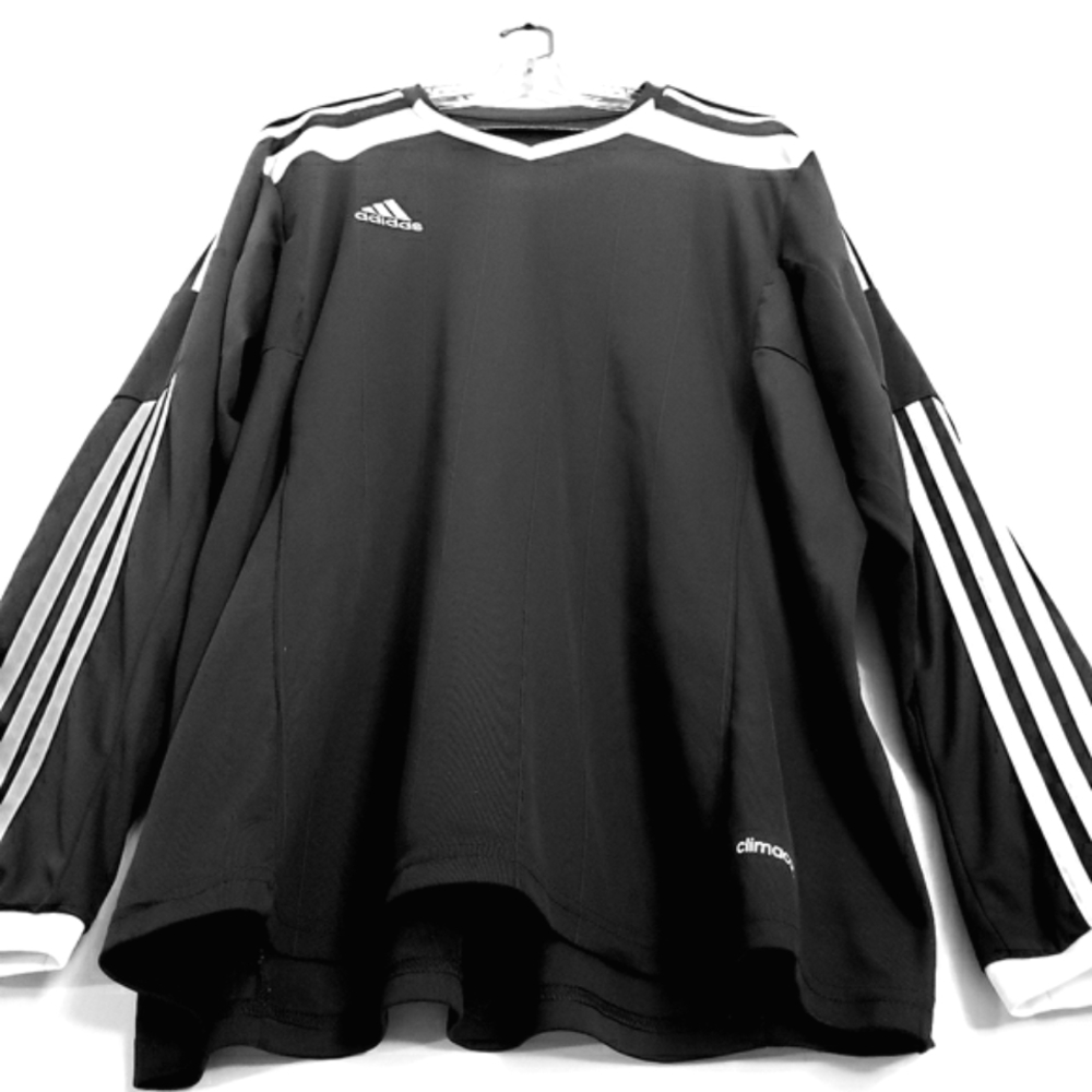 Nwot Set of  2 Adidas Climacool Jerseys Black & Red Striped Longsleeve A… - Picture 13 of 16